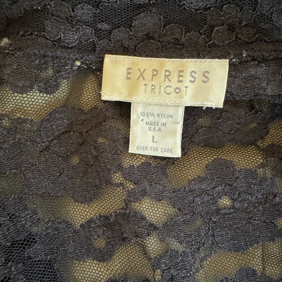 Vintage lace sweater/jacket/button down blouse, size S-M - Picture 2 of 7